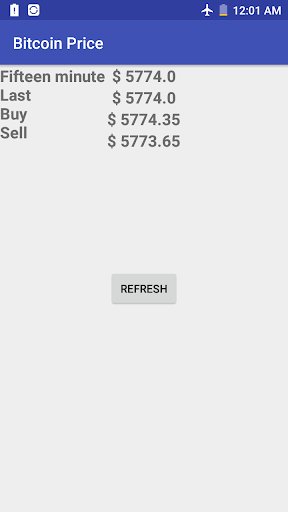 Android application Bitcoin Price screenshort