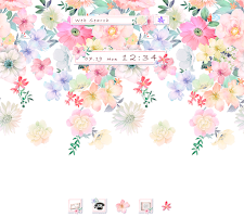 screenshot of Curtain of Flowers Theme