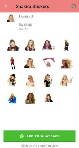 Shakira Stickers Screen 3