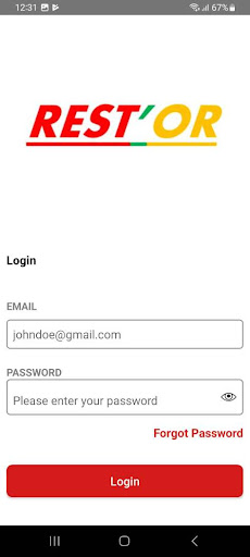 Restor- Store App Screen 2