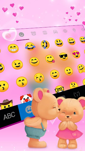 Bear Couple Keyboard Theme Screen 3