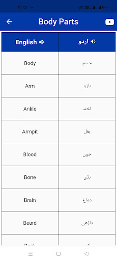 Learn English Through Urdu Screen 3