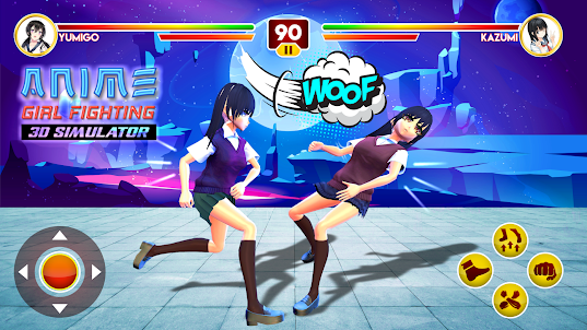 Anime High School Girl Fight