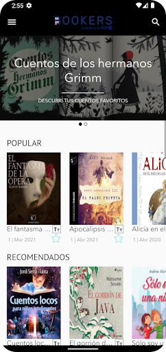 Android application Audiolibros Bookers screenshort