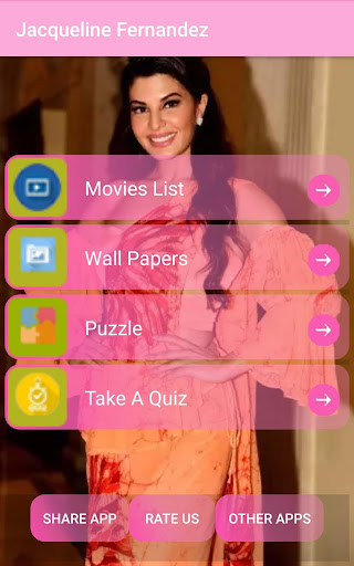 Android application Jacqueline Fernandez -Movies screenshort