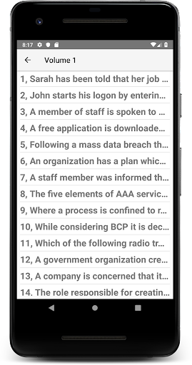 Android application CISSP Practice Questions screenshort