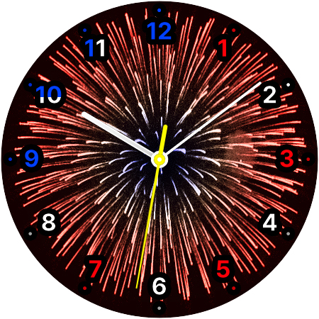 Holiday Fireworks Watch Face screenshot 2