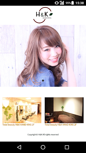 Android application 美容室・ヘアサロン H&K（エイチアンドケー）公式アプリ screenshort