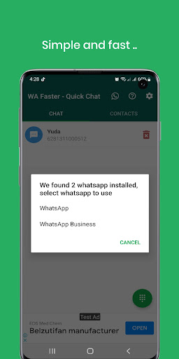 WA Faster : Quick Chat Screen 2