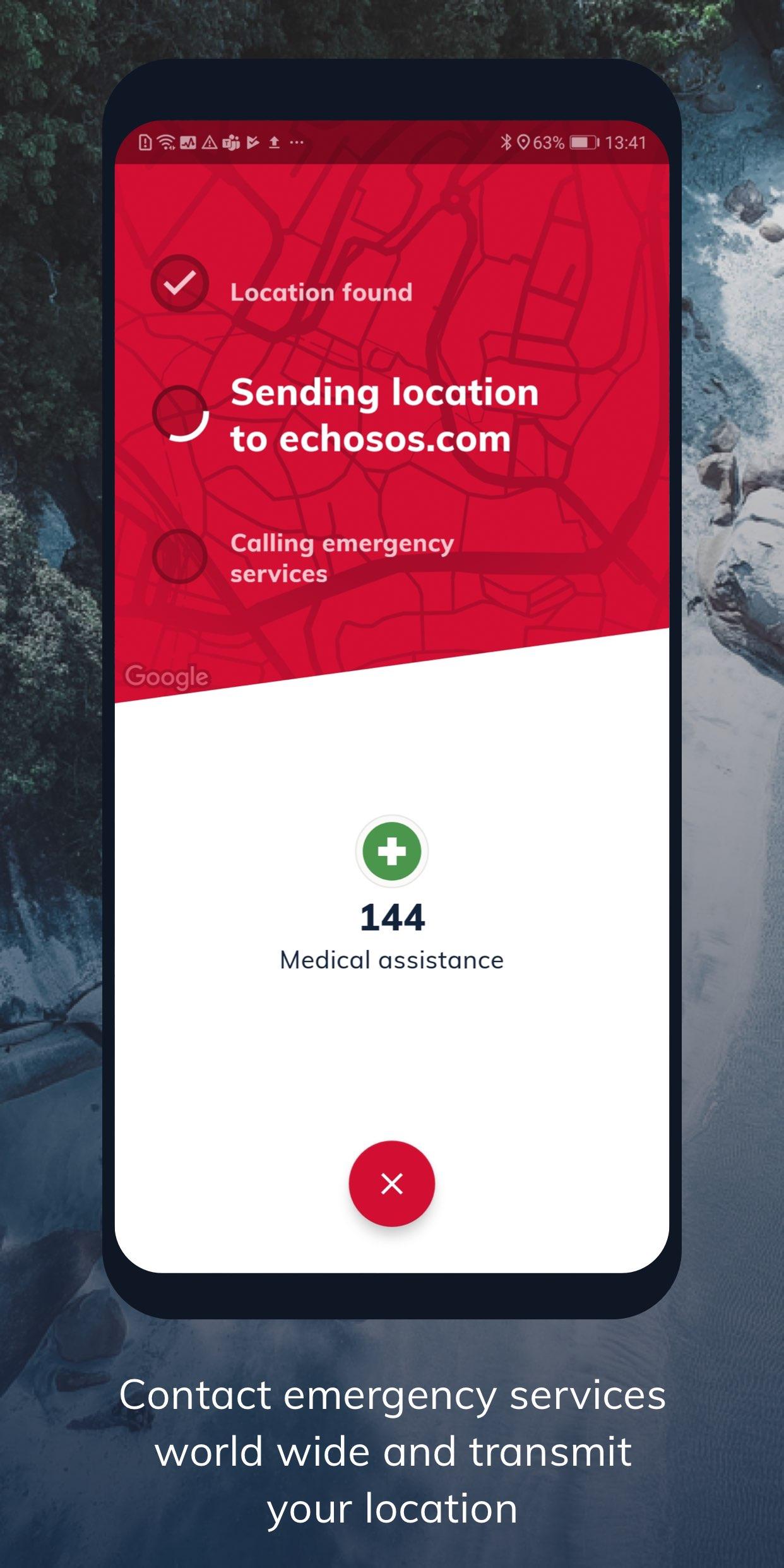 Android application EchoSOS screenshort
