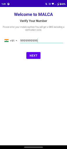 Android application MALCA screenshort