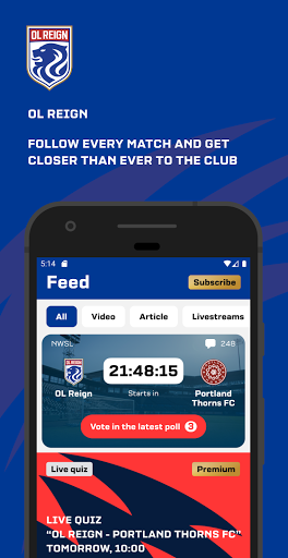 Android application OL Reign screenshort