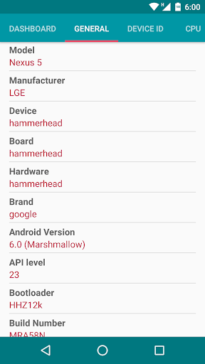 Device Info Screen 2