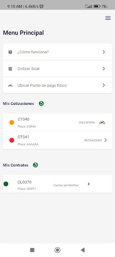 Android application LMOTOS screenshort