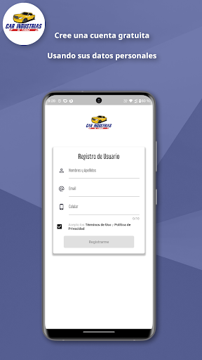 Android application Car Industrias screenshort
