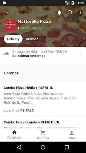 Android application Matterello Pizza screenshort