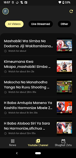 Android application Bona TV screenshort