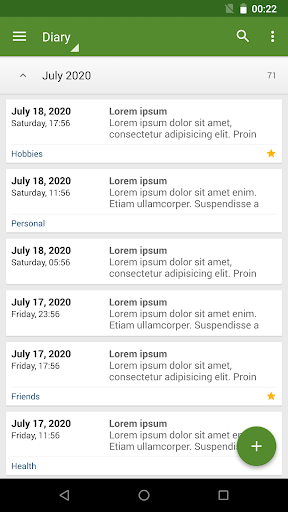 My Diary Screen 3