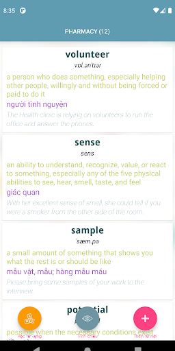 Học từ vựng tiếng Anh Screenshot 1 - AppWisp.com