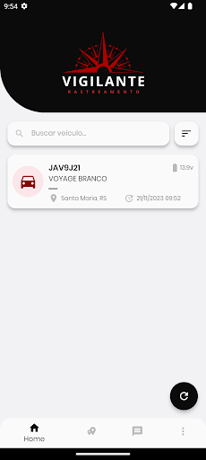 Android application Vigilante Rastreamento screenshort