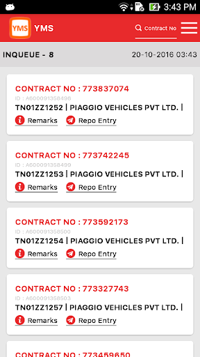 YMS - Yard Management System Screen 3