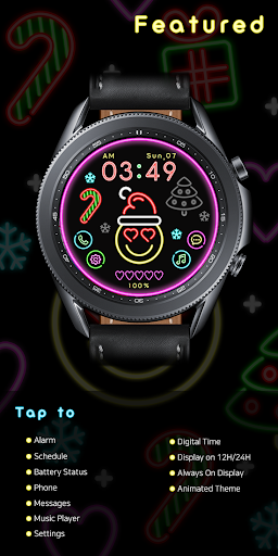 Android application Happy Chrsitams Neon Emoji_Wat screenshort
