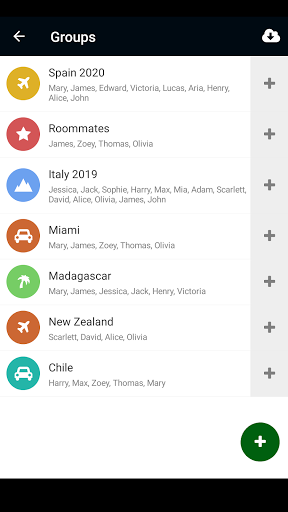 Android application Cuenta: joint spending screenshort
