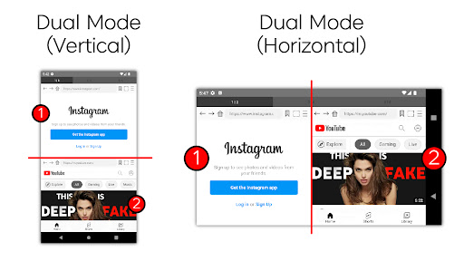 Android application Dual Browser Multi Browser screenshort
