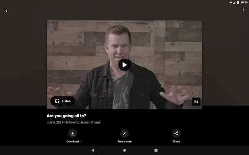 Screenshot of Following Jesus