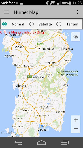 Android application Nurnet Map -The map of Nuraghi screenshort