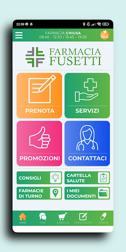 Android application Farmacia Fusetti screenshort