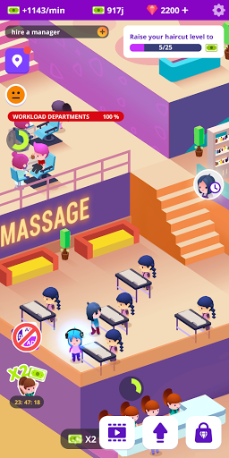 Idle Beauty Salon: Hair and nails parlor simulator androidhappy screenshots 2