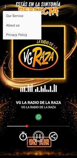 Android application VG LA RADIO DE LA RAZA screenshort