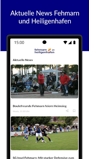 Android application fehmarn24 screenshort