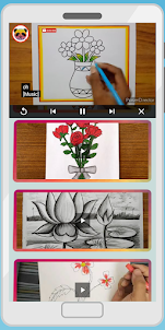Learn Draw Flowers Video