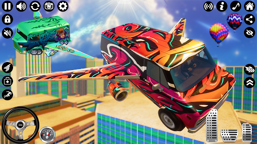 Flying Dubai Van Sim Car Games