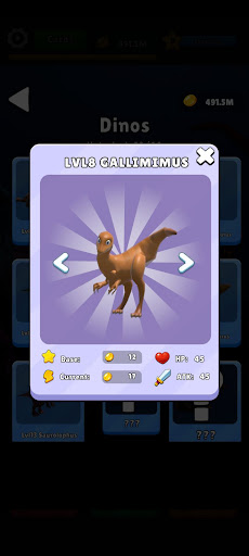Android application Dino Rampage screenshort