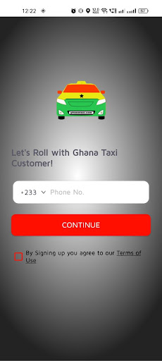Android application Ghana Taxi screenshort