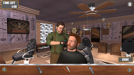 Barber Shop Hair Cutting Game v1.0 MOD APK (Free Shopping) Free For Android 7