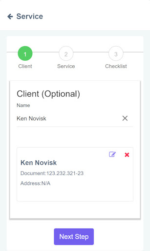 Android application Checklist Service Doc screenshort