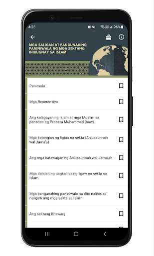 Android application Sektang Inuugnay sa Islam screenshort