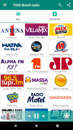 Android application 7,000 radio Brazil screenshort