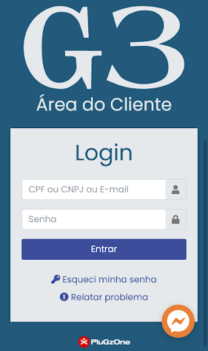 Android application G3 - Área do Cliente screenshort