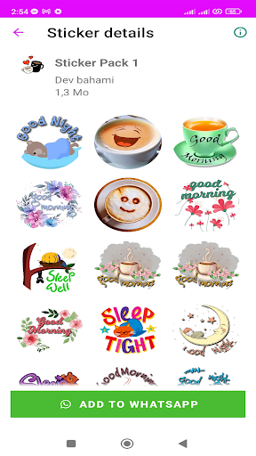 bonjour et bonne nuit stickers Screen 2