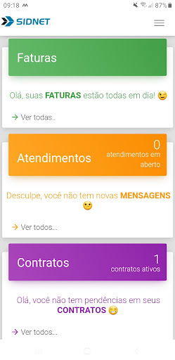Sidnet Cliente Screen 2