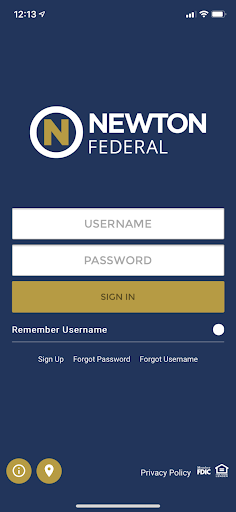 Android application Newton Federal Bank screenshort