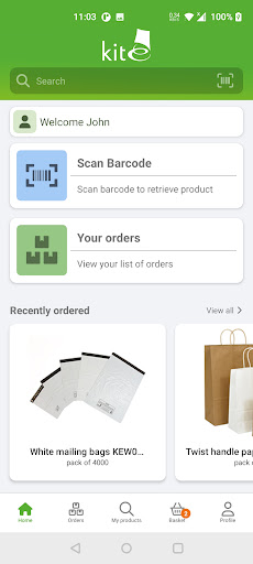 Android application Kite Packaging screenshort