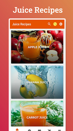 Android application Juice Recipes screenshort