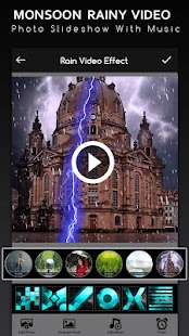 Rain Effect Video Maker : Phot Capture d'écran