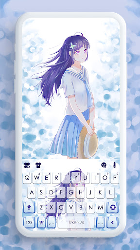 Android application Cute JK Anime Girl Theme screenshort